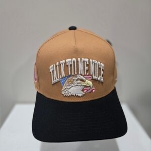 Tan and Black American Trucker Hat
